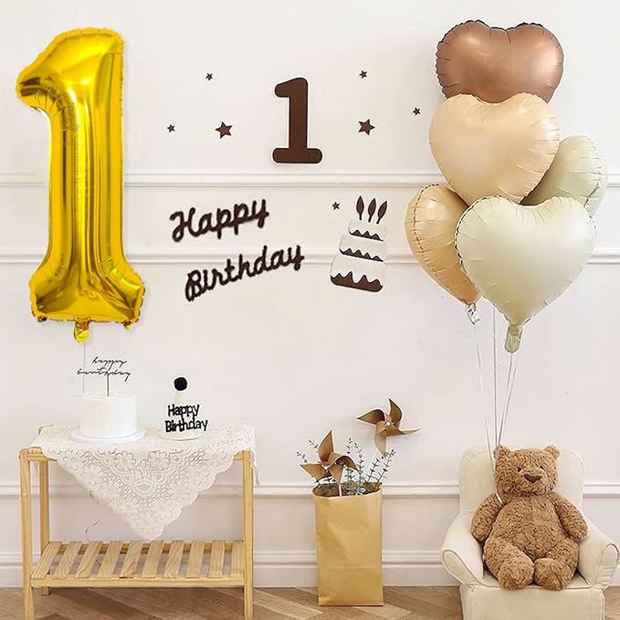 10 Pcs Number Balloons 32 Inch Gold 0-9 Number Mylar Foil Balloons Gold Custom - Image 3