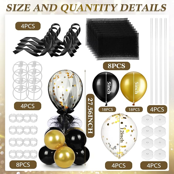 BBTO 4 Set Table Centerpieces Balloons Stand Kit Table Stand Holder - Image 2