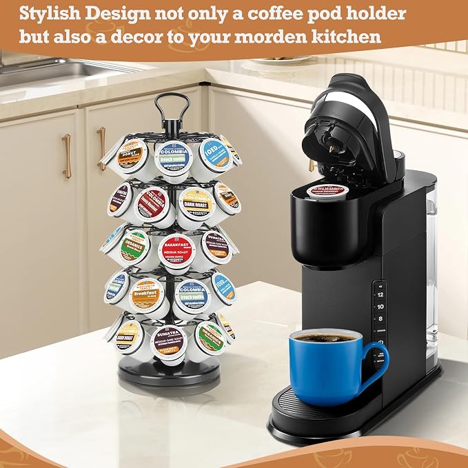 K Cup Holder, Coffee Pods Holder Storage Organizer Stand, 40 Pods Capacity | K - Image 7