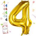 40 Inch Gold Number 4 Balloon, 4th Birthday Decoration Boys Girls | Large Self by Smlpuame