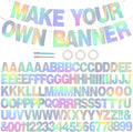 BEISHIDA Laser Silver 116 PCS A-Z DIY Letter Custom Banner Party Decor | 111 by Beishida