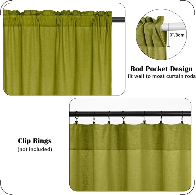 Farmhouse Cotton Linen Curtains - Image 6