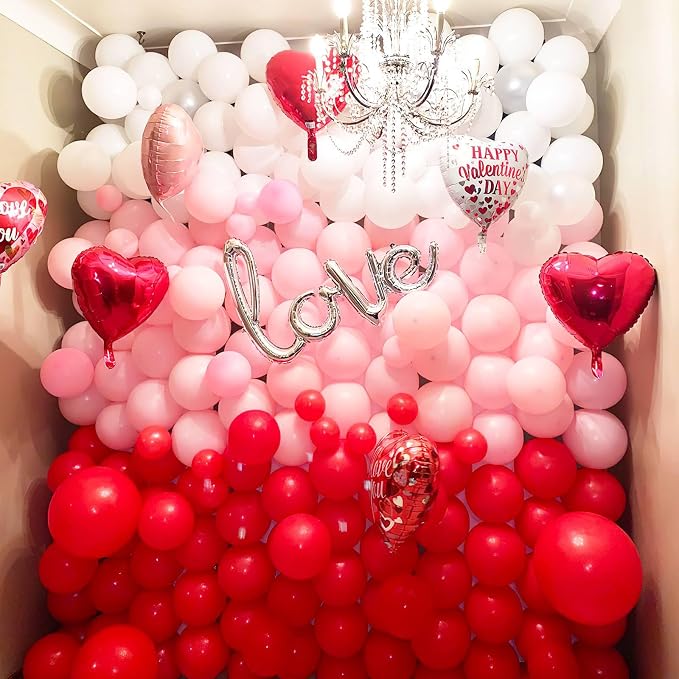 PartyWoo Pearl Red Balloons 50pcs Latex Helium Balloons 12 Inch | Graduation - Image 5