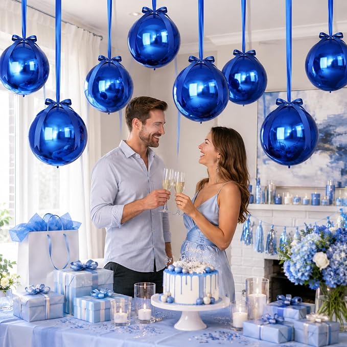 Navy Blue Round Foil Balloons - Image 6