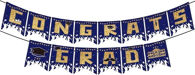 Congrats Grad Banners, Congratulations Grad Banner, Graduation Decorations by Unknown