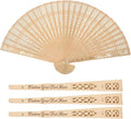 100Pcs Wedding Fans Personalized Folding Hand Fans Custom Sandalwood Wedding Fans with Organza Bags Wedding Party Favor Wedding Fans for Guests (10)