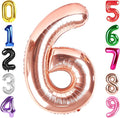 40 In Rose Gold Number 6 Balloon, 6th Birthday Party Decorations by Hadoife