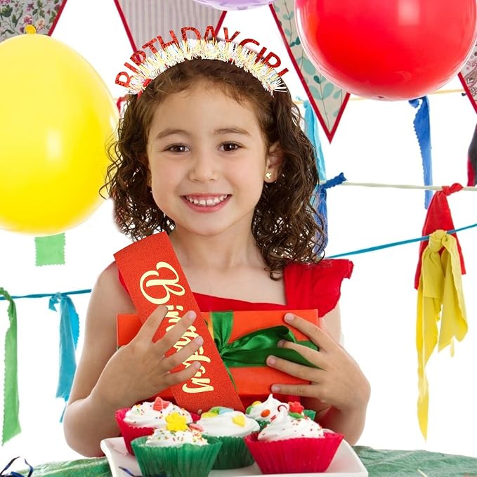 CIEHER Birthday Girl Headband Birthday Crown - Image 3