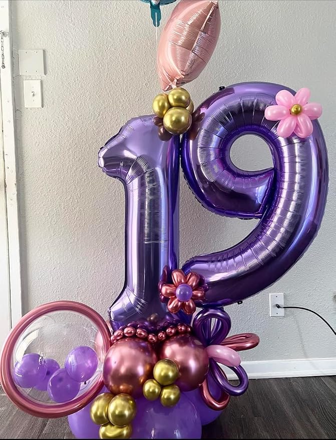 17 Balloon Numbers 40Inch for 17th Year Old Birthday Decorations, Inflation - Image 3