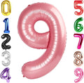 40 Inch Pastel Pink Number 9 Balloon, 9th Birthday Party Decorations | 40 Inch by Hadoife