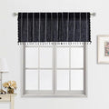 RoomTalks Black Boho Kitchen Valances by RoomTalks