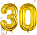 40 Inch Gold Number 30 Balloons, 30th Birthday Party Decorations | Large Self by Smlpuame