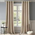 Velvet Champagne Grommet Blackout Curtains 84 inch Length by ModernShinyVelvetCurtains