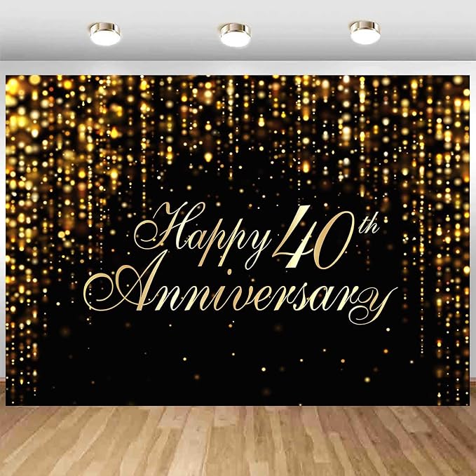 Happy 40th Anniversary Backdrop - Image 5
