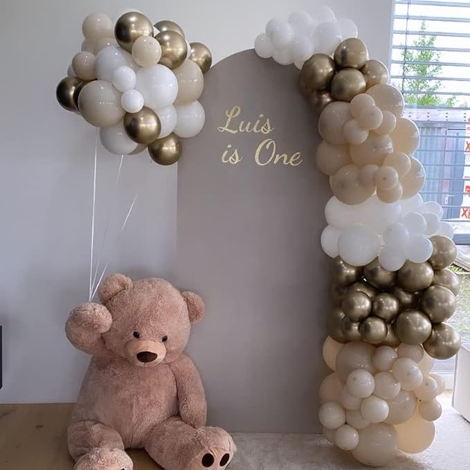 Neutral Balloons, 60 Packs 12 Inch Double Stuffed Beige Cream Sand White - Image 8