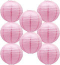 Pink Paper Lanterns Hanging Chinese Round Lanterns by BARTHEW