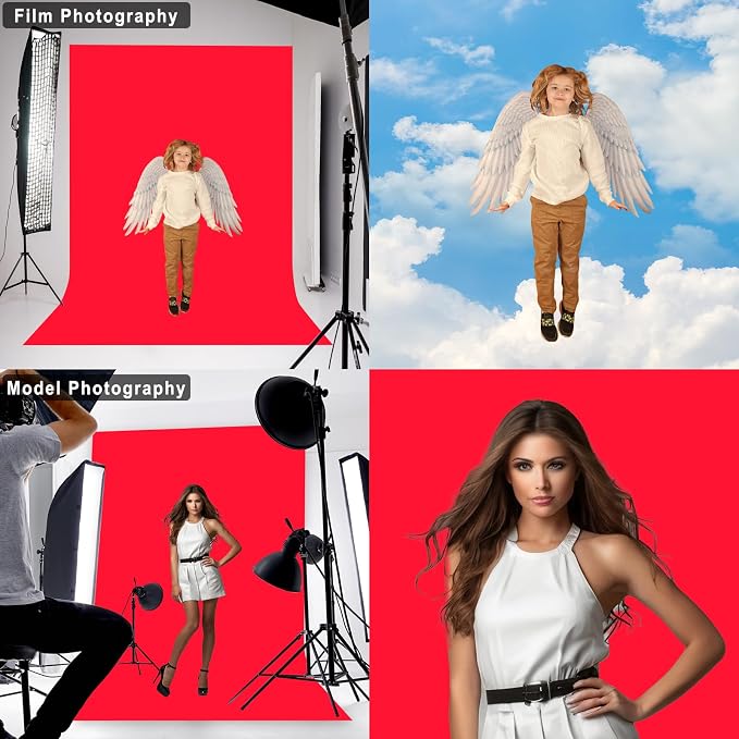 Red Photography Backdrop for Photoshoot, 8x10 FT | Versatile Studio Photo - Image 4