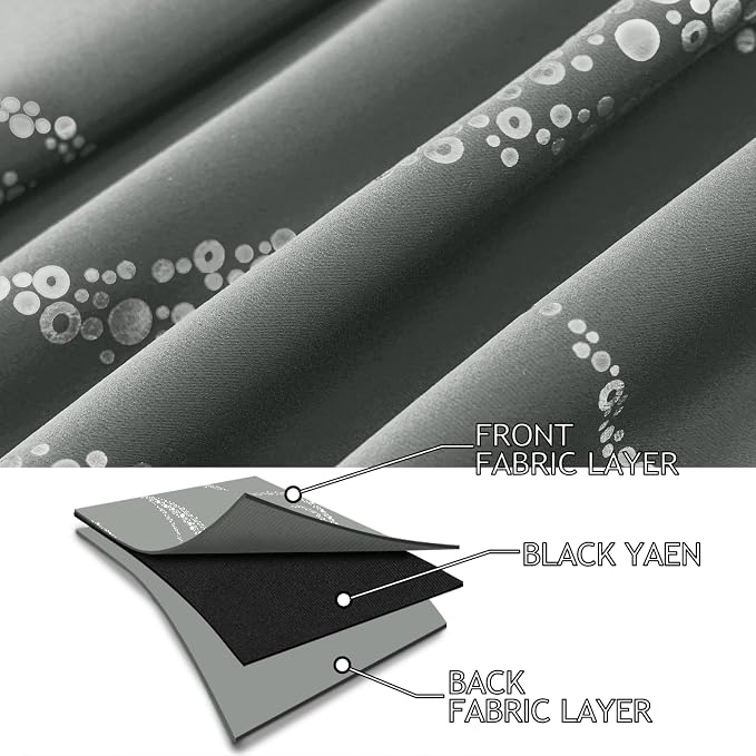 Yakamok Grey Light Blocking Curtains - Image 4