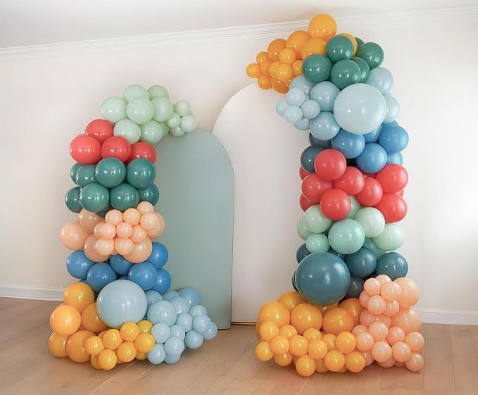 Boho Rainbow Balloons for Whimsical Baby Shower Birthday Party Decorations | - Image 3