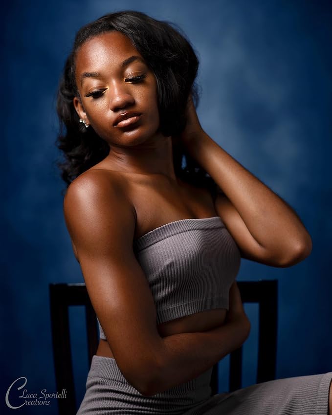 Kate 5x7ft Dark Blue Abstract Backdrops Microfiber Dark Blue Portrait Background - Image 3