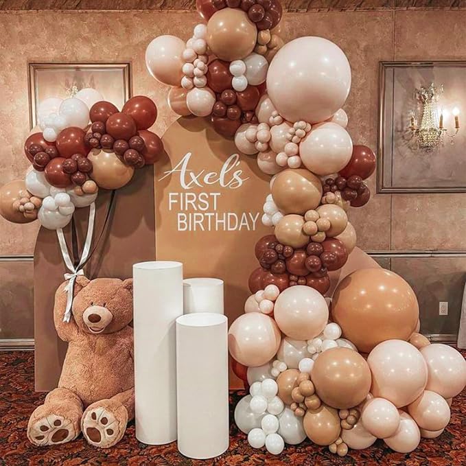 PartyWoo Dark Brown Balloons 127pcs Boho Neutral Coffee Tan Color | 36 18 12 10 - Image 7