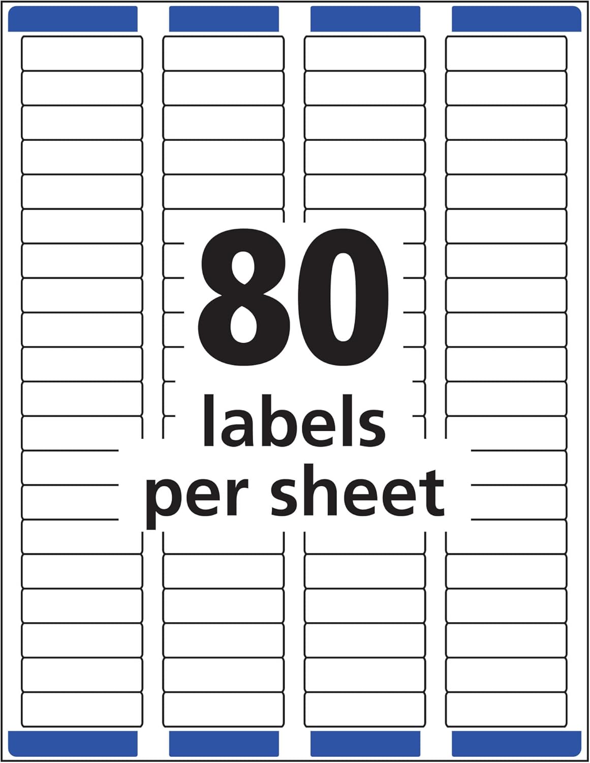 Avery Printable Return Address Labels with Sure Feed, 0.5" x 1.75", White, 8,000 Blank Mailing Labels (05167)