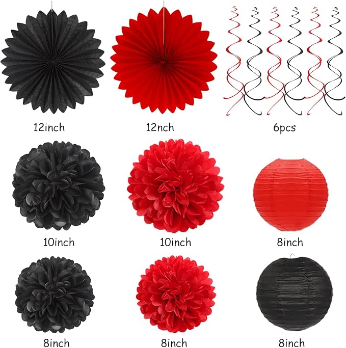 Black Red Graduation Party-Decorations Garland - Image 3