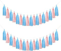 Mefuny 20PCS Gender Reveal Tissue Paper Tassel Banner Baby Pink Blue Tissue by Mefuny
