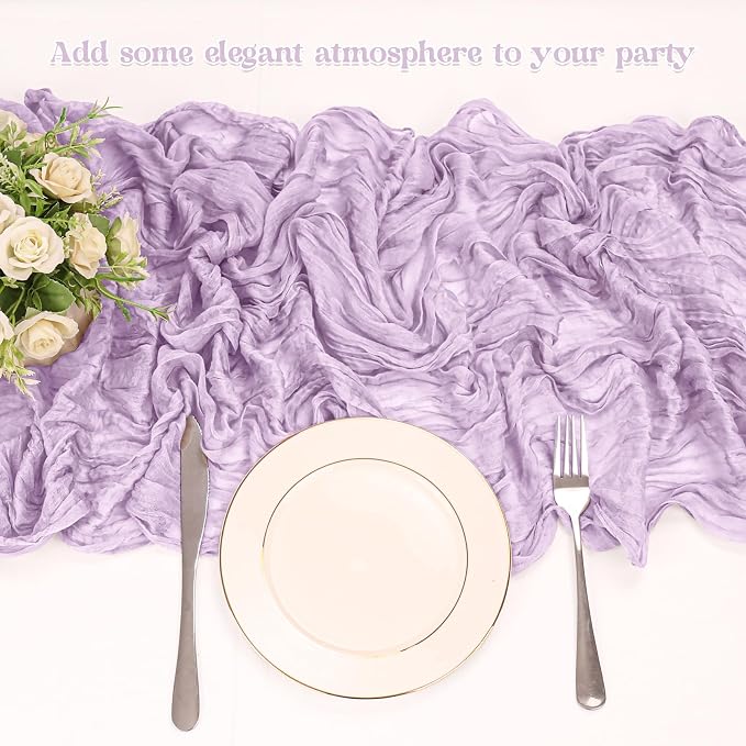 10 Pack Cheesecloth Table Runner 6FT Boho Gauze Rustic Fabric Table Runner - Image 5