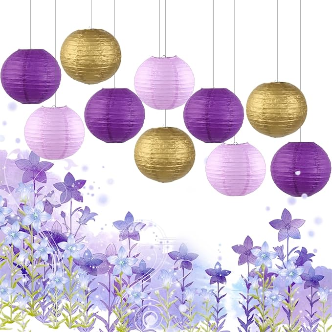 Purple Chinese Paper Lanterns - Image 2