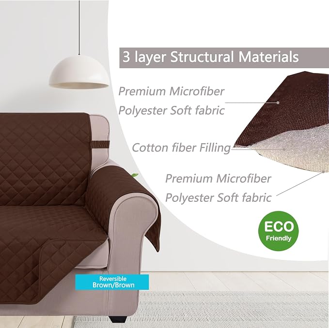 U-NICE HOME Reversible Oversized 28''Chair Covers, Pet Friendly, Elastic Straps - Image 5