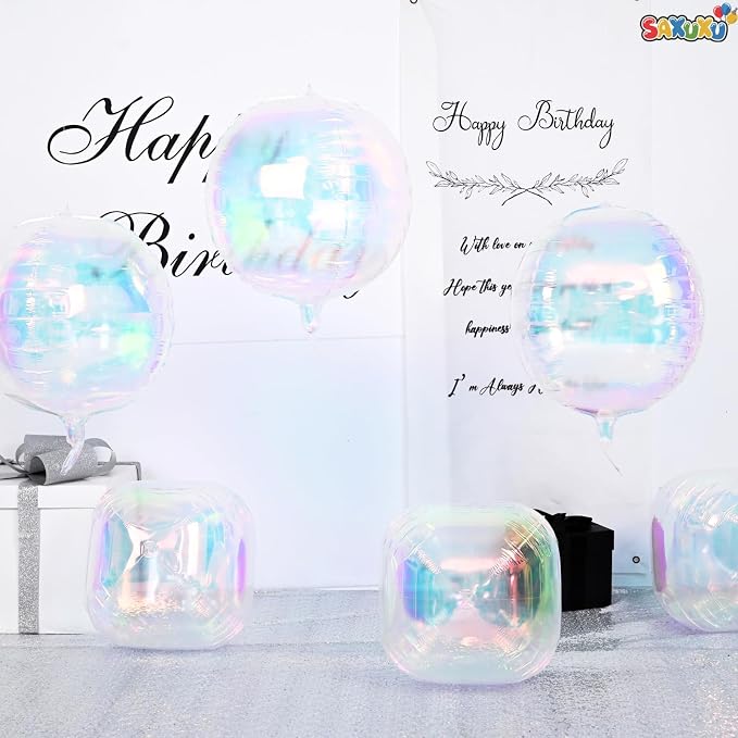 22 Inch Iridescent Balloons, 22 Inch Big Round Foil Balloon - Image 9