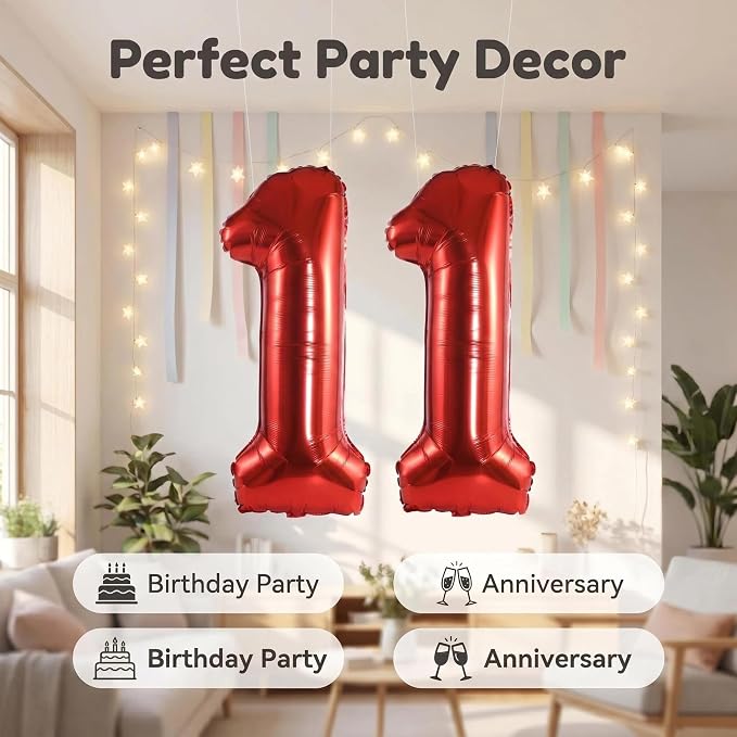 Number 11 Balloon Foil Mylar Balloons - Image 7