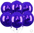 22 Inch Purple Foil Balloons, Big Round Foil Balloon by Saxuxu