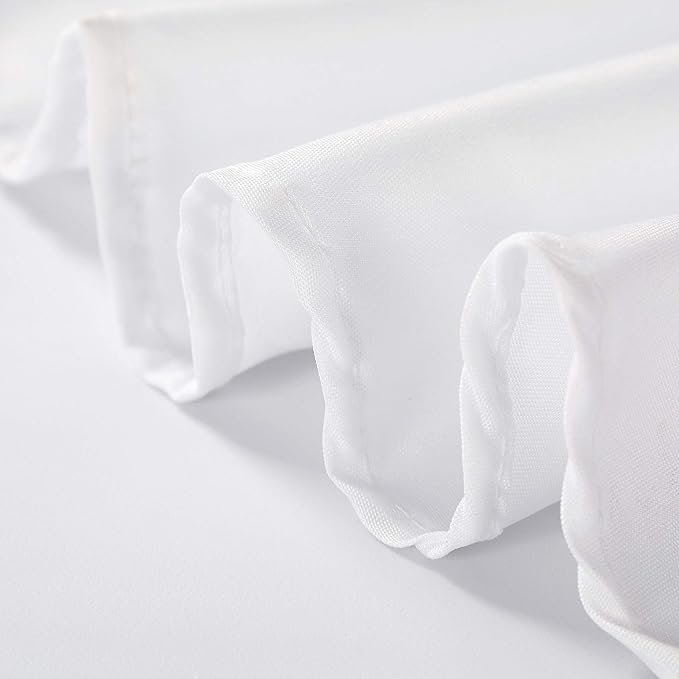 Rectangle Tablecloth 60x120 inch Washable Polyester Fabric Table Cloth for Wedding Party Dining Banquet Decoration（12 Pack 60x120, White）