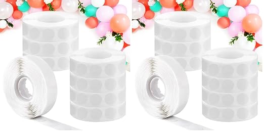 WISYOK 4000 Pcs Glue Points for Balloons, Removable Double-Sided Adhesive Points by WISYOK