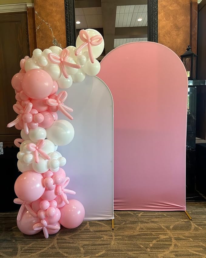 Pink Bow Balloon Garland Arch Kit - Image 4