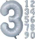 40 In Matte Gray Number 3 Balloons Helium Foil Mylar Balloon Digit 3 | by Exquisitehighqualitypartydecorationstomeetyoureveryneed%EF%BC%81
