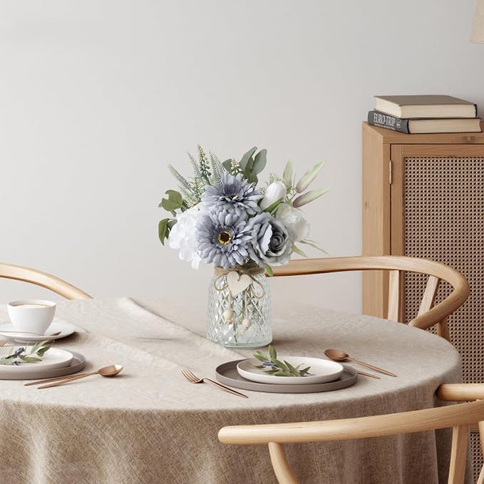 Leftover Fake Flowers in Vase - Image 5