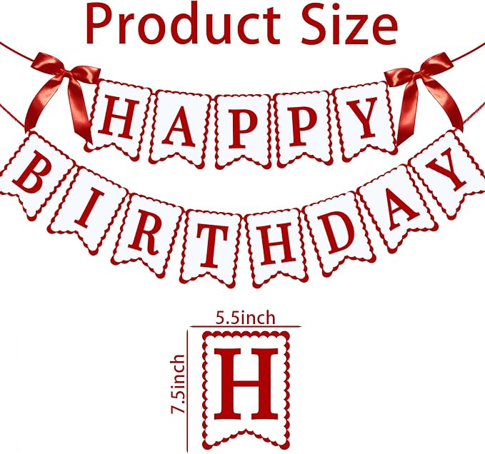 Bow Happy Birthday Banner for Bow Birthday Decorations Pink Bows Garland for - Image 2