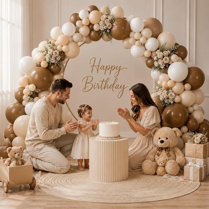 Brown Balloon Garland Arch Kit 156 Pcs Different Sizes 18 12 10 5 Inch Brown - Image 3