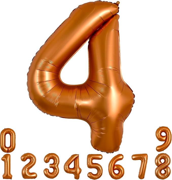 TONIFUL 40 Inch Orange Large Numbers Balloon 0-9 Birthday Party Decorations by TONIFUL