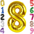 40 Inch Gold Number 8 Balloon Birthday Party Decorations by Hadoife
