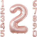 Rose Gold Number 2 Balloon 40 Inch, Blush Foil Duo by Unknown