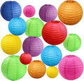 16pcs Mixed Size Colorful Paper Lanterns by JaykeJoy