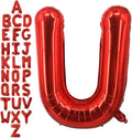 40 Inch Red Letter U Balloons, DIY Phrase Foil Alphabet Letter U Balloons DIY by LHOAVWE