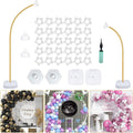 Gold Balloon Arch Stand Kit, 9.3ft & 6ft Free Bending Soft Balloon Flower by DEYIXUN