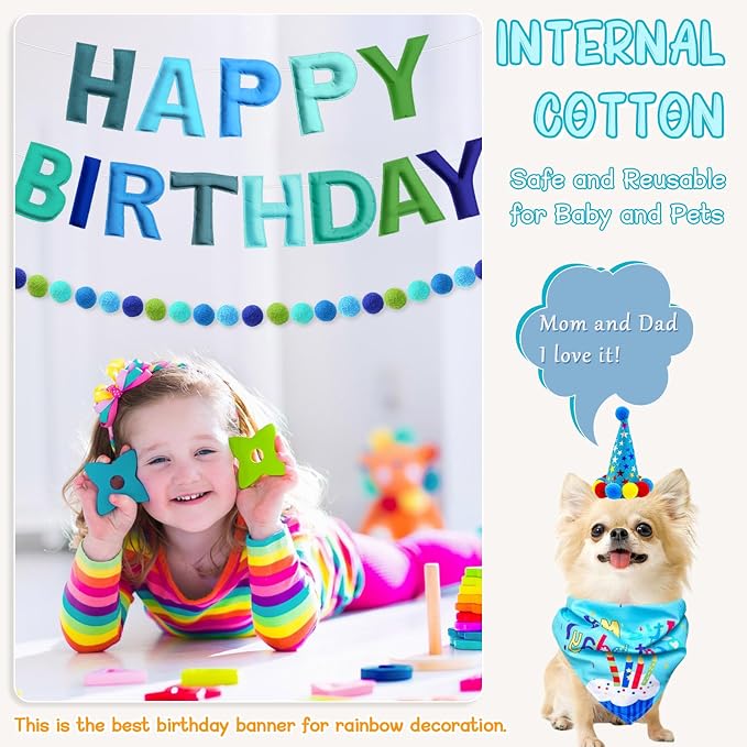 4PCS Pre-Strung Happy Birthday Banner - Image 6