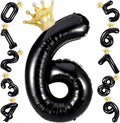 40 Inch Black Number Foil Balloons by Unknown
