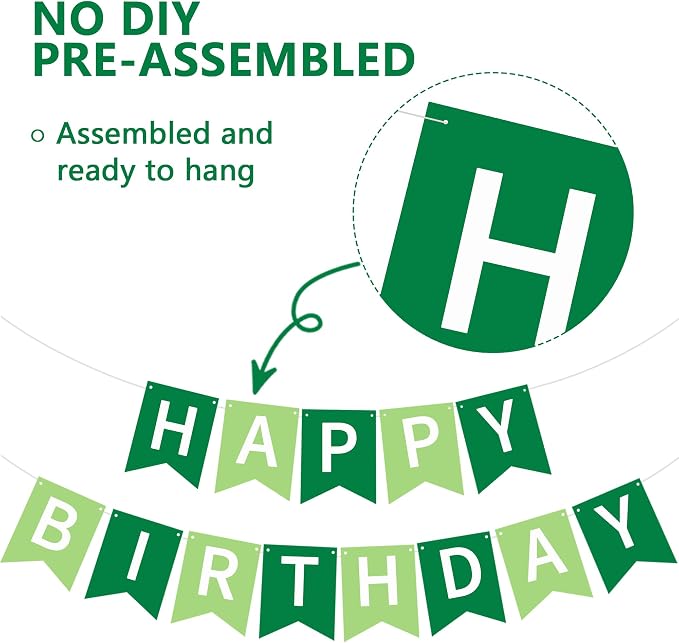Happy Birthday Banner Pre-Strung Birthday Decorations Birthday Party Backdrop - Image 2